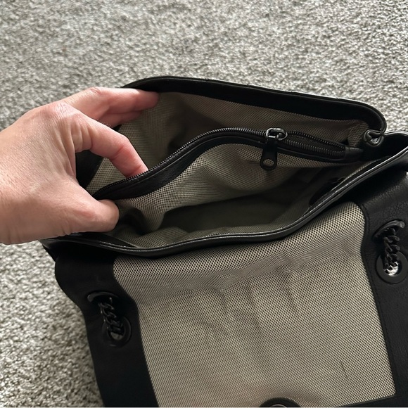 REBECCA MINKOFF Black Chains Leather Chevron Quilted Edie Bag R $298 - Picture 11 of 16